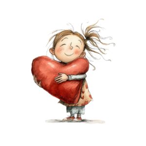 Transfert DTF - Le grand coeur serré 7" X 6"