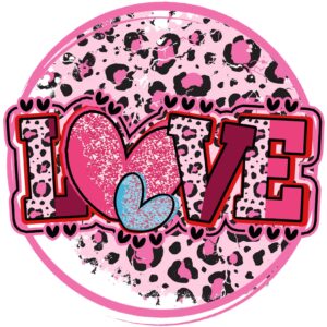 Transfert DTF - Mon coeur Léopard - 2 formats disponibles