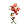 Transfert DTF - La marche aux ballons-coeurs 9-1/2" X 5-1/2"