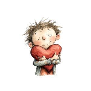 Transfert DTF - Le câlin du coeur 7-1/2" X 5"