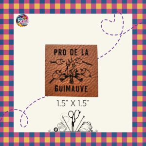 Étiquette à coudre - Pro de la guimauve - 1,5" X 1,5"