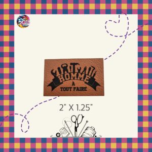 Étiquette à coudre - Homme à tout faire - 2,0" X 1,25"