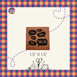 Étiquette à coudre - Blablabla - 1,5" X 1,5"