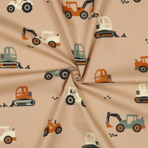 Popeline de coton Chantier en action – sable doux