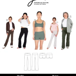 Patron Jalie 4673 - KIM - Pantalon évasé et short à taille repliée