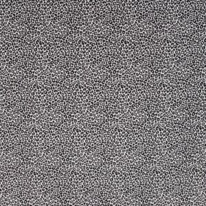 Tissu jersey de coton motif mini léopard noir sur fond écru