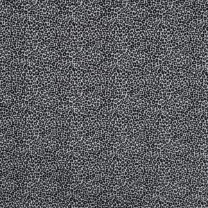 Tissu jersey de coton motif mini léopard noir sur fond écru