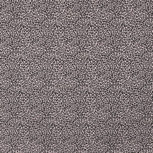 Tissu popeline de coton motif mini léopard noir sur fond rose poudré