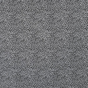 Tissu popeline de coton motif mini léopard noir sur fond écru