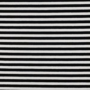 Jersey coton rayures écru noir fils teints – Minifra