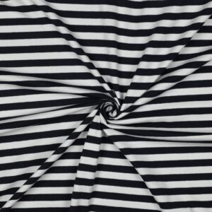 Jersey coton rayures écru marine fils teints – Minifra