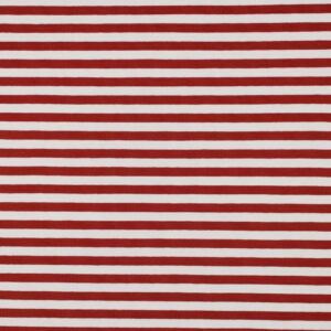 Jersey coton rayures écru rouge brique fils teints – Minifra