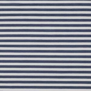 Jersey coton rayures écru bleu jeans fils teints – Minifra