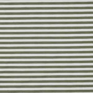 Jersey coton rayures écru vert doux fils teints – Minifra